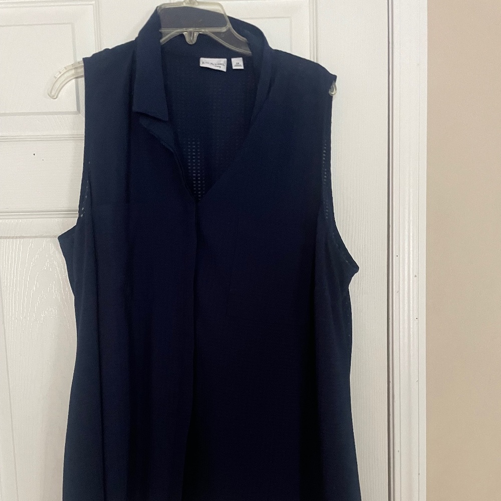 Kim rogers navy blue tank top